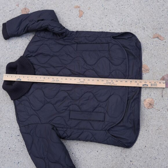 Lucky Brand Black Reversible Quilted Jacket Women’s M NWOT Full Zip Cozy Warm - Picture 11 of 15